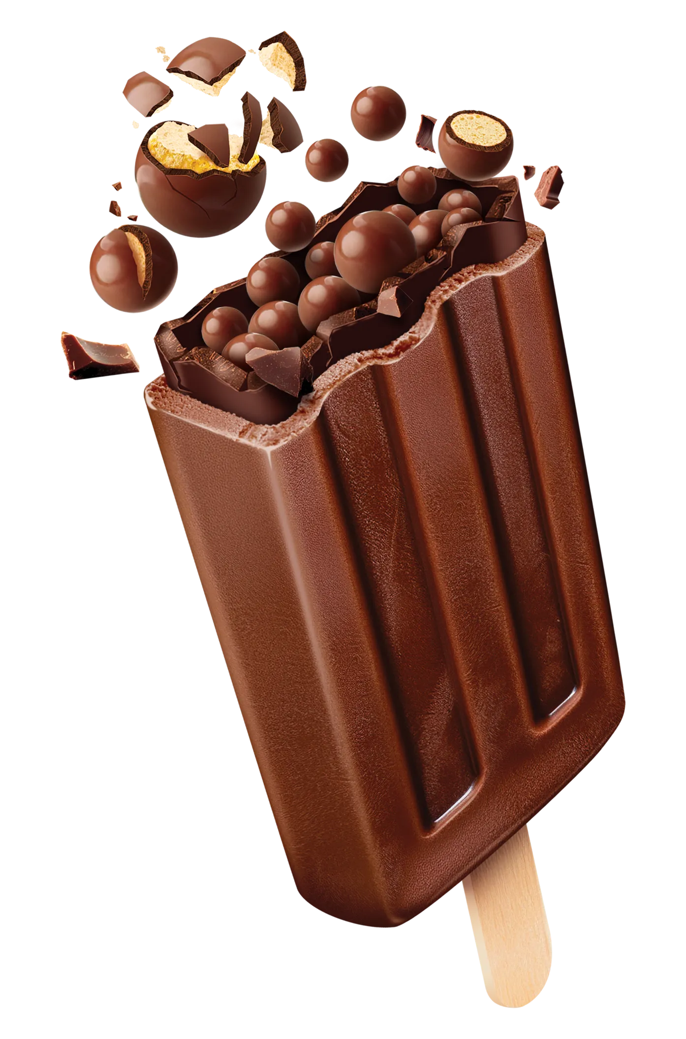Crispy Balls Chocolate Malt unwrapped product
